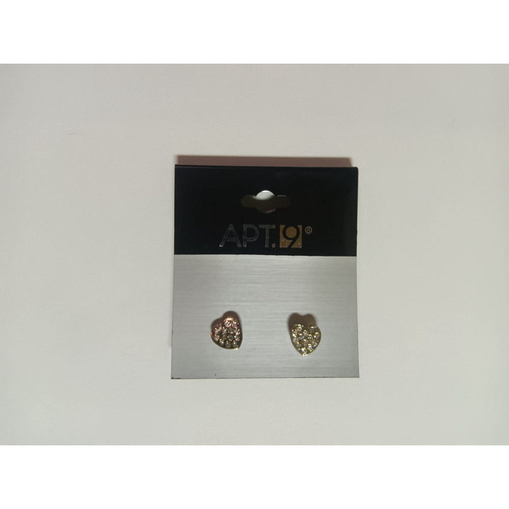 NWT APT 9 - sparkle heart studs KOHL'S